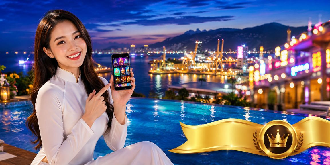 Người dùng VIP tại Vũng Tàu mặc áo dài nhận thưởng và chơi game casino trực tuyến